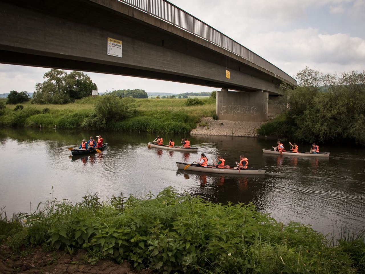 Kanufahrt auf dem Main