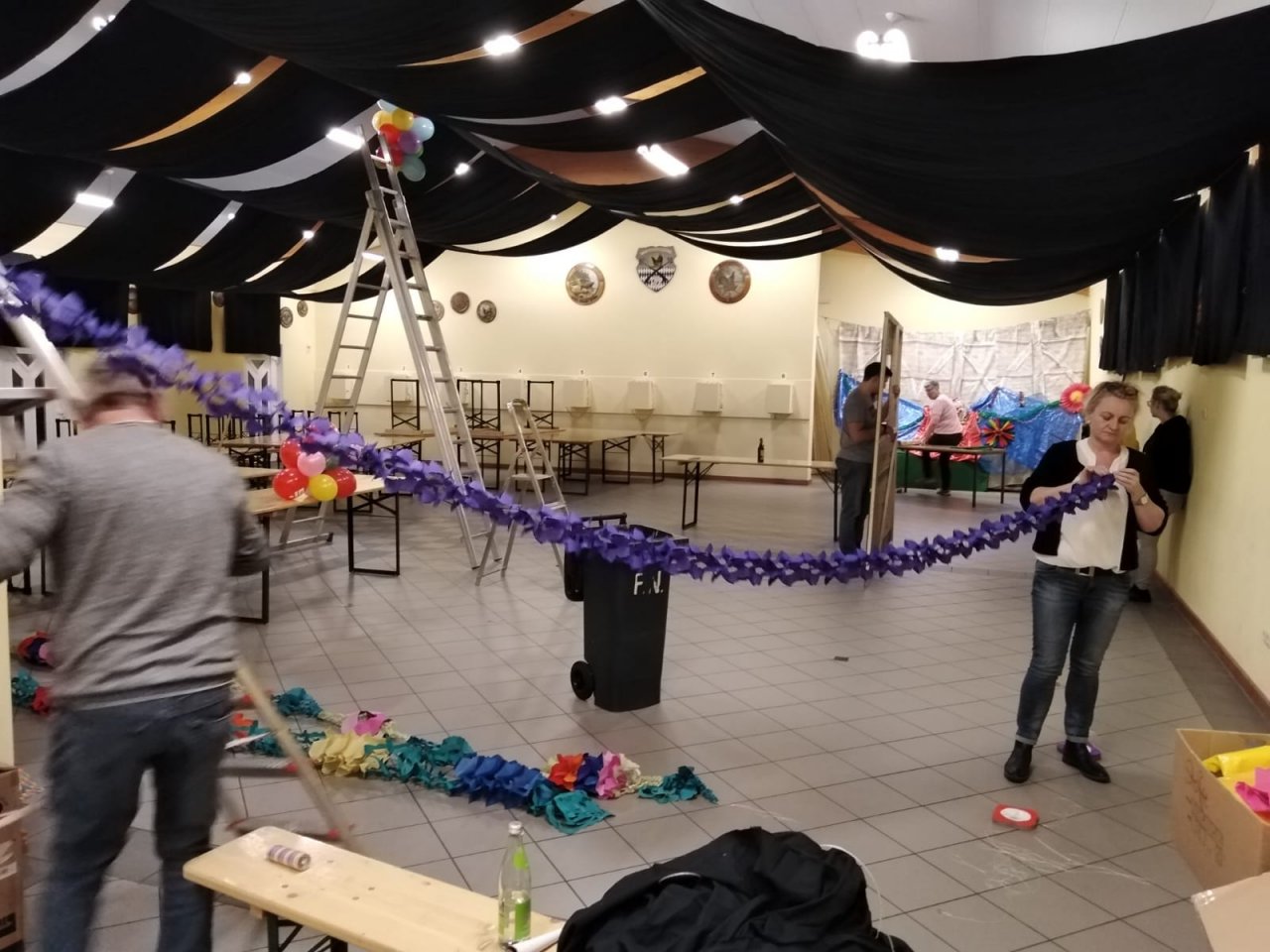 Aufbau Weiberfasching 2020