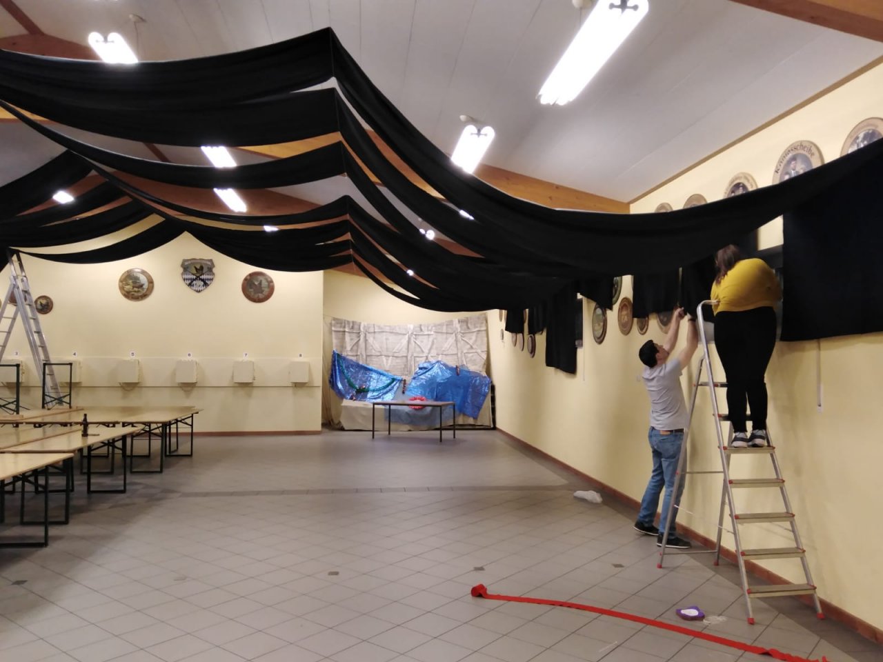 Aufbau Weiberfasching 2020