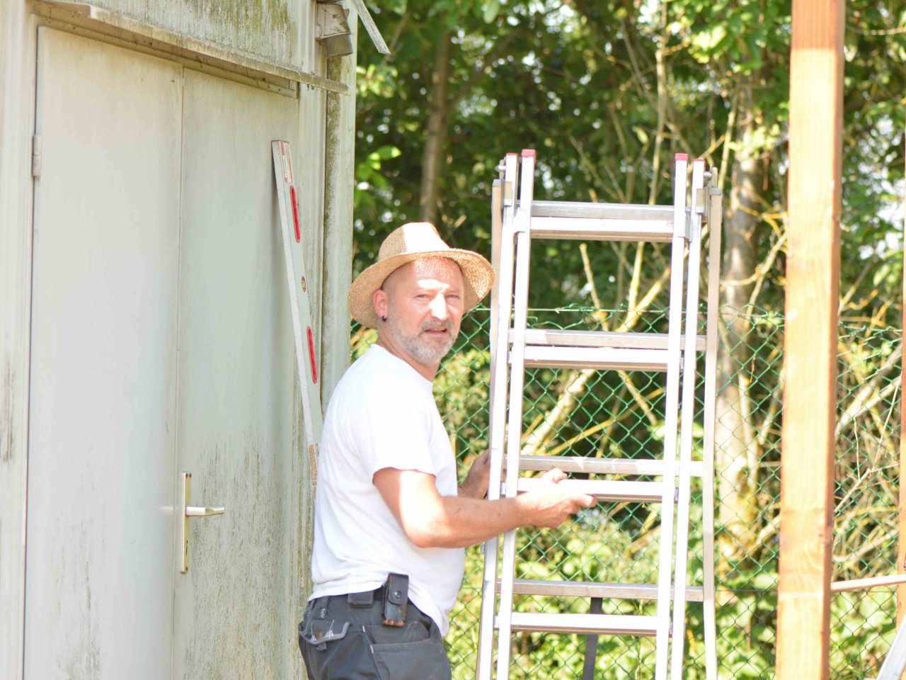 Bau des Containerdaches 2020