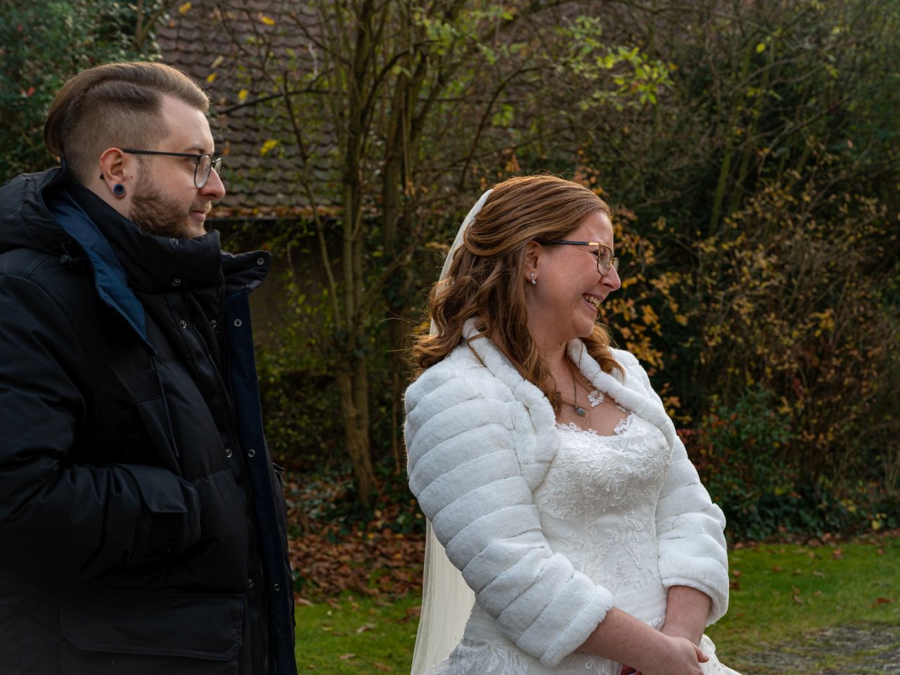 Spalier zur Hochzeit Stephi und Marius