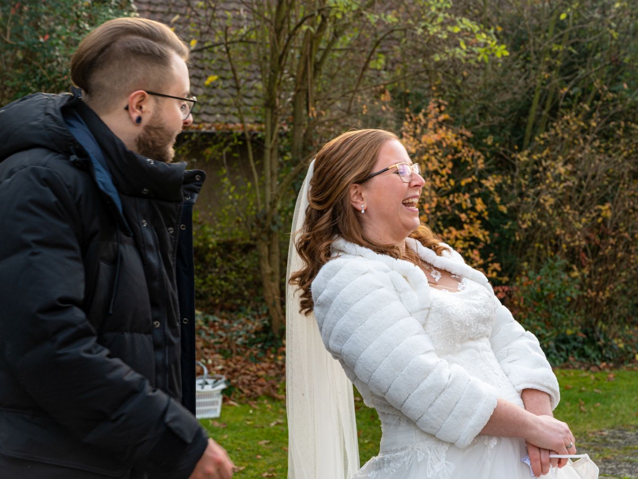 Spalier zur Hochzeit Stephi und Marius